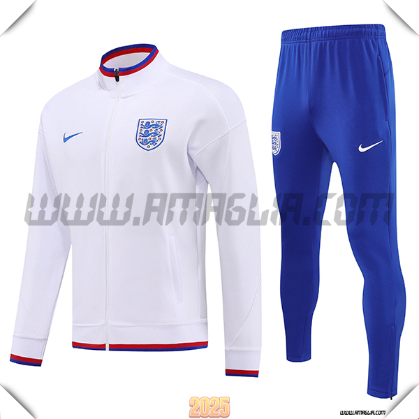 Tuta Calcio Giacca Inghilterra Bianco/Rosso/Blu 2025 2026