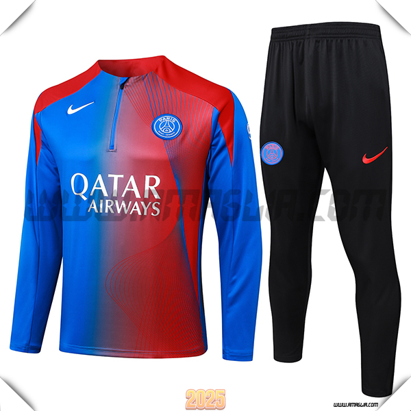 Tuta Calcio PSG Rosso/Blu 2025 2026