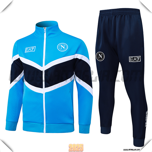Tuta Calcio Giacca SSC Napoli Blu/Bianco 2025 2026