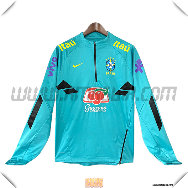 Felpa Allenamento Brasile Verde/Nero 2025 2026