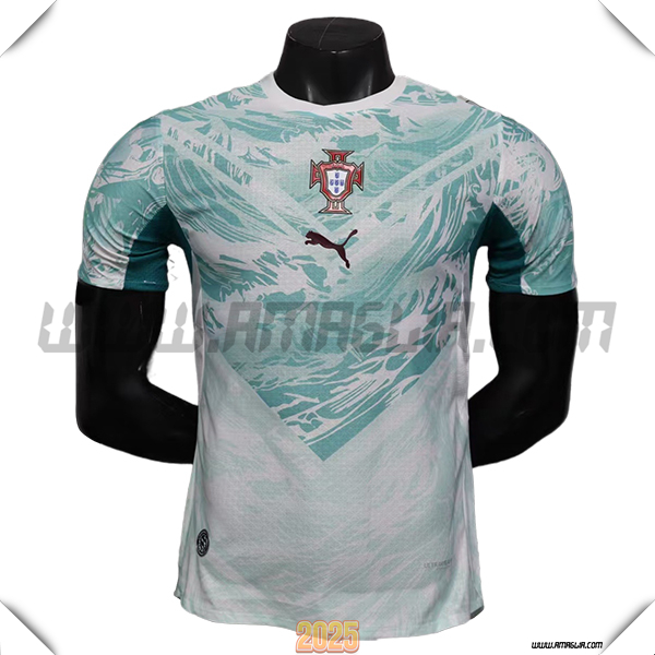 Seconda Maglia Squadra Portogallo Coppa del Mondo 2026 Verde/Bianco