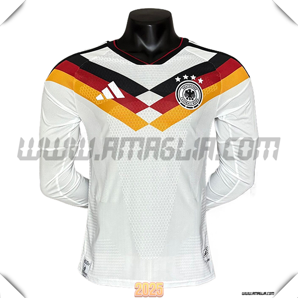 Prima Maglia Squadra Germania Maniche Lunghe Coppa del Mondo 2026 Bianco