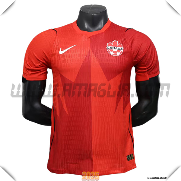Prima Maglia Squadra Canada Coppa del Mondo 2026 Rosso