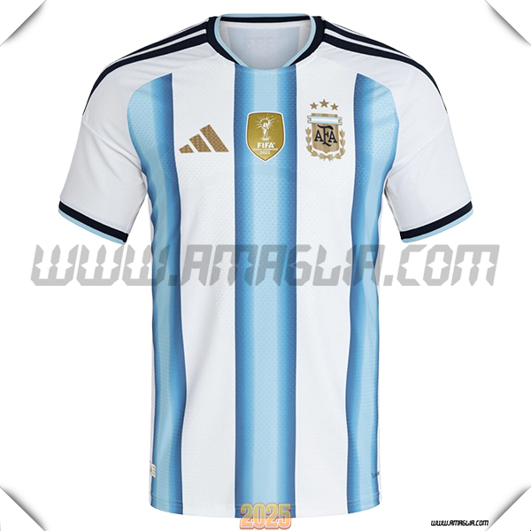 Nuovo Maglia Squadra Argentina Prima Bianco/Blu Coppa del Mondo 2026
