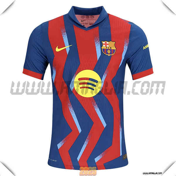 Nuovo Maglia da FC Barcellona Quarto Rosso/Blu marino 2025 2026