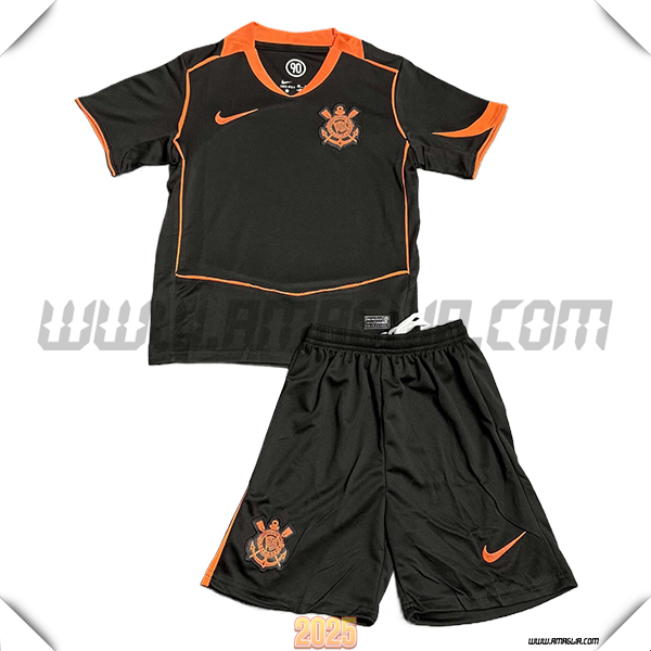 Kit Maglia da Corinthians Bambino Terzo Nero 2025 2026