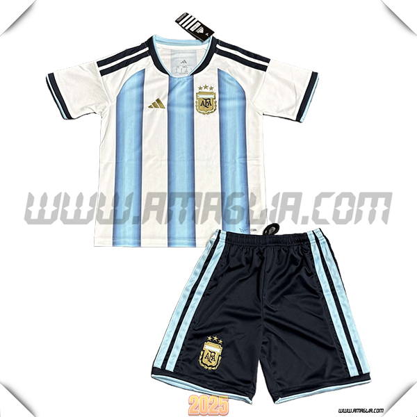 Kit Maglia da Argentina Bambino Prima Bianco/Blu 2026/2027