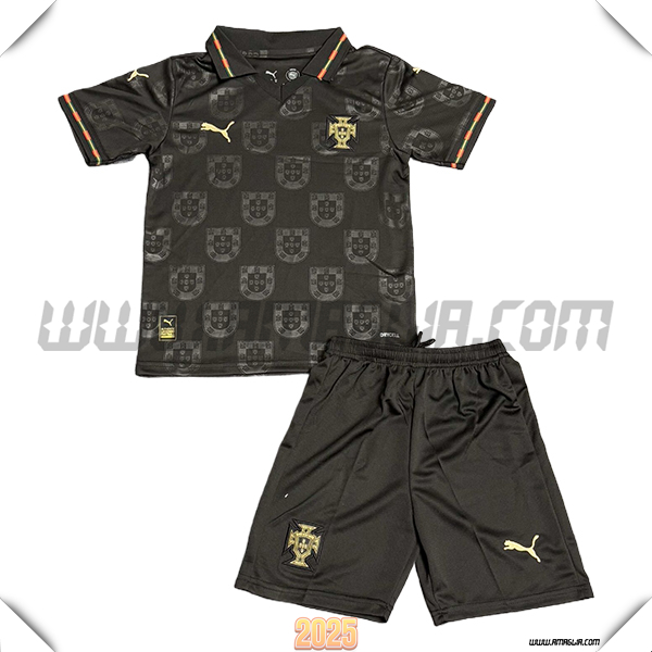 Kit Maglia da Portogallo Bambino Edizione Speciale Nero 2025 2026