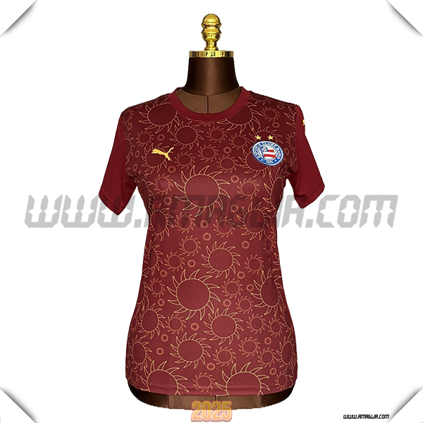 Terzo Maglia Calcio EC Bahia Donne 2025 2026 Rosso