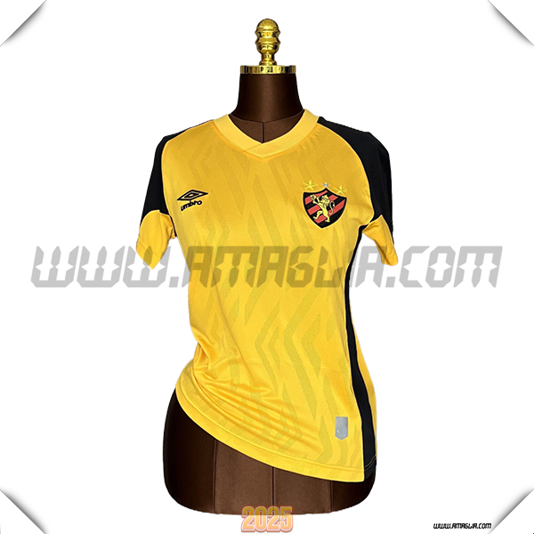 Seconda Maglia Calcio Sport Recife Donne 2025 2026 GIALLO