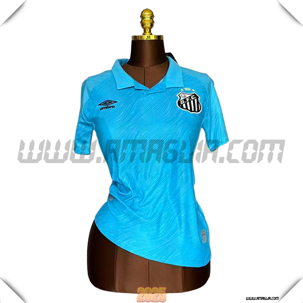 Terzo Maglia Calcio Santos FC Donne 2025 2026 Blu