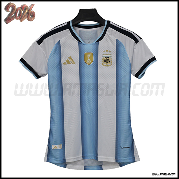 Prima Maglia Calcio Argentina Donne 2026/2027 Bianco/Blu