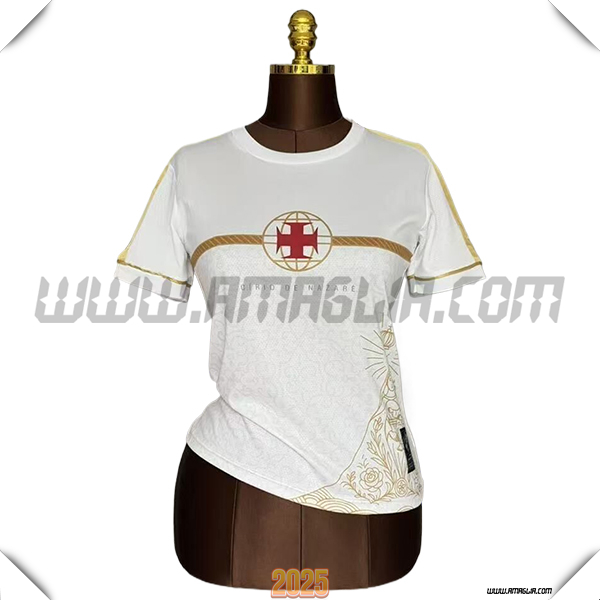Maglia Calcio CR Vasco Da Gama Donne Edizione Speciale Bianco 2025 2026