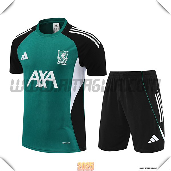 Kit Maglia Allenamento FC Liverpool Verde/Nero/Bianco 2025 2026