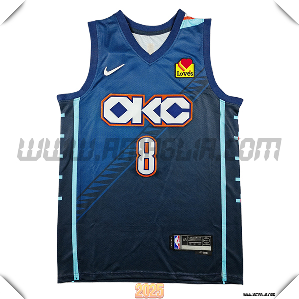 Maglia Oklahoma City Thunder (WILLIAMS #8) 2025/26 Blu