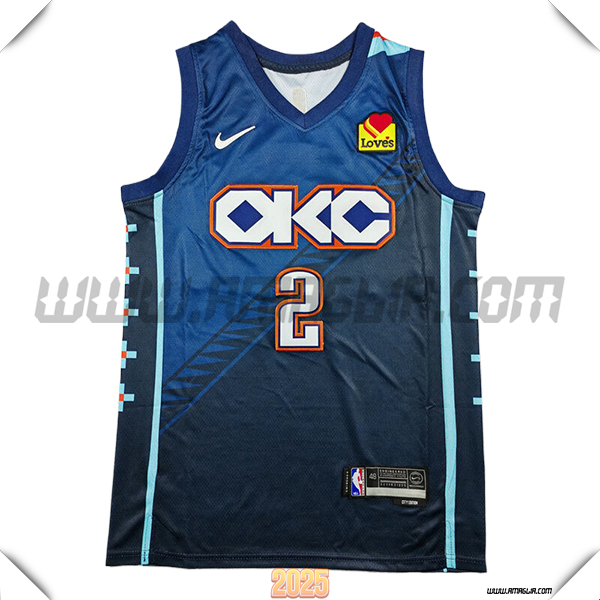 Maglia Oklahoma City Thunder (GILGEOUS-ALEXANDER #2) 2025/26 Blu -02