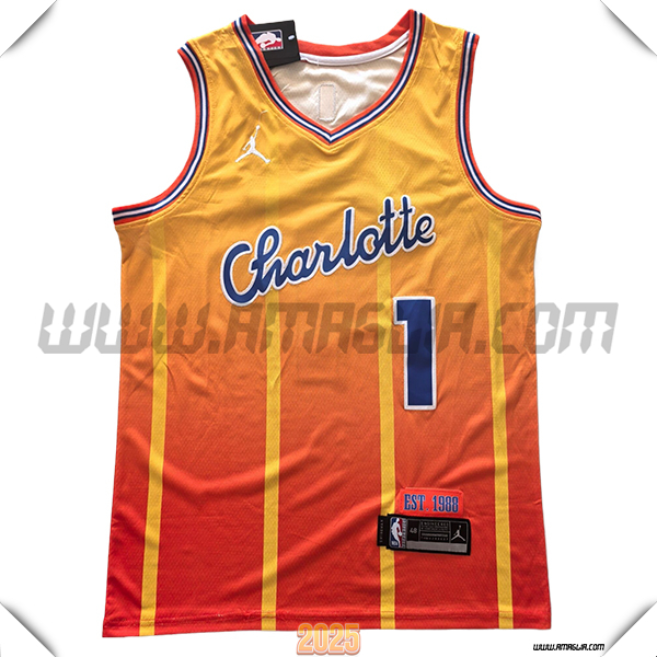 Maglia Charlotte Hornets (BALL #1) 2025/26 Arancia