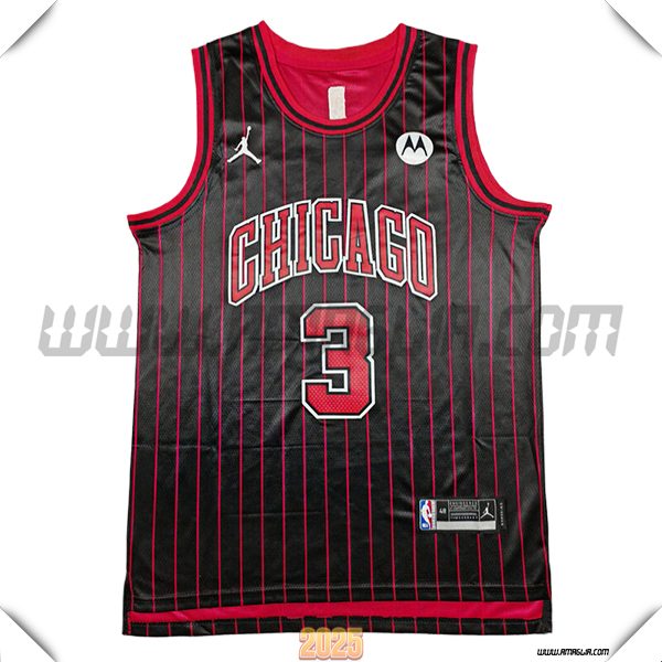 Maglia Chicago Bulls (GIDDEY #3) 2025/26 Nero/Rosso
