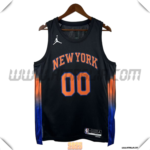 Maglia New York Knicks (CLARKSON #11) 2025/26 Nero/Blu/Arancia