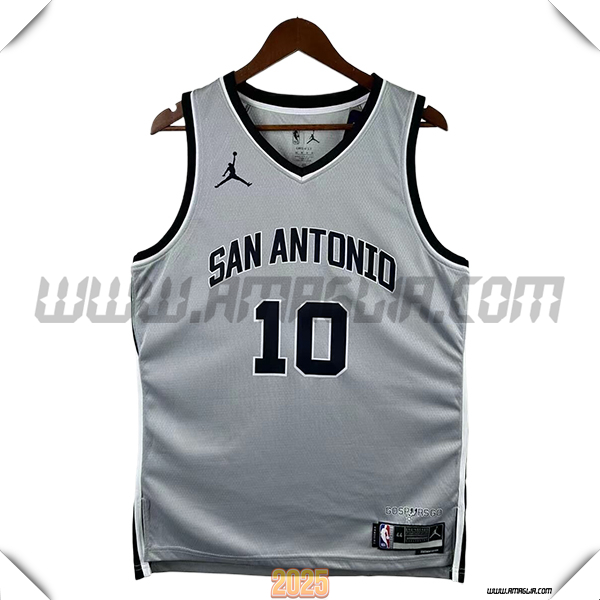 Maglia San Antonio Spurs (SOCHAN #10) 2025/26 Grigio/Nero