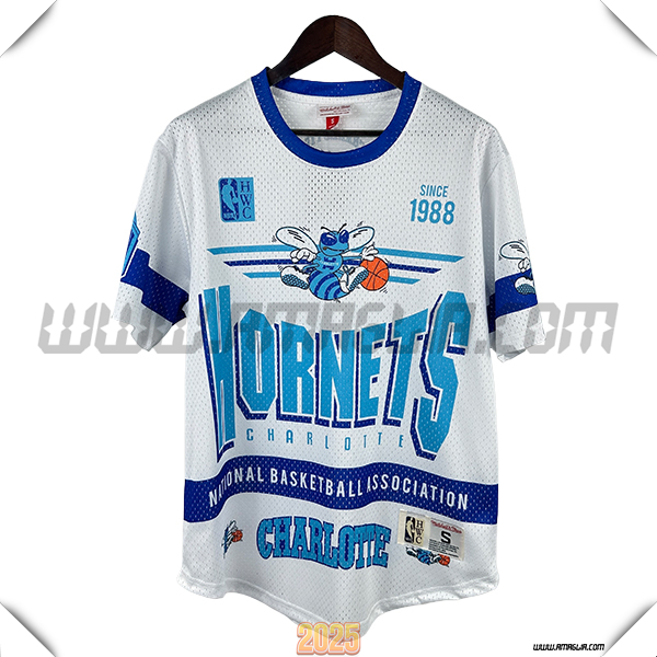 Maglia Charlotte Hornets Retro 2025/26 Bianco/Blu