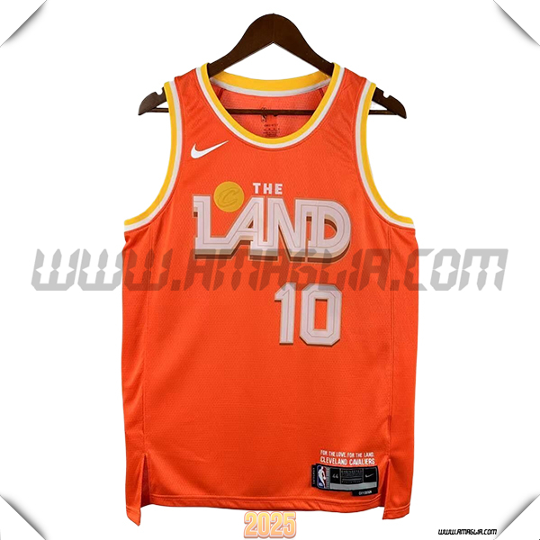 Maglia Los Cleveland Cavaliers (GARLAND #10) 2025/26 Arancia/Bianco