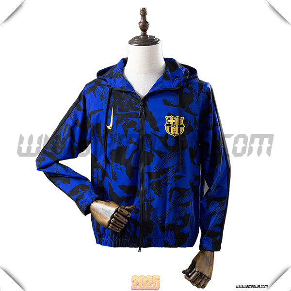 Giacca A Vento FC Barcellona Blu/Nero 2025 2026