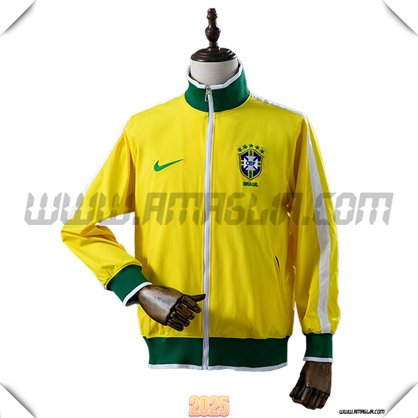 Giacca A Vento Brasile Giallo/Verde/Bianco 2025 2026