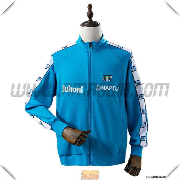 Giacca A Vento Napoli Blu/Bianco 2025 2026