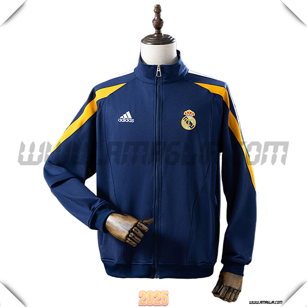 Giacca A Vento Real Madrid Blu/Giallo 2025 2026
