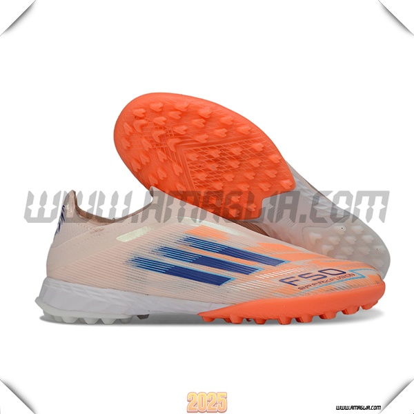 Adidas Scarpe Da Calcio F50 Pro Laceless TF Arancia/Blu