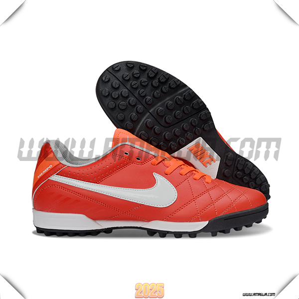 Nike Scarpe Da Calcio Tiempo Ligera V TF Arancia/Bianco