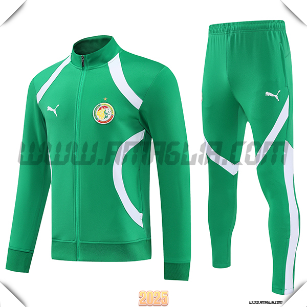 Tuta Calcio Giacca Senegal Verde/Bianco 2025 2026