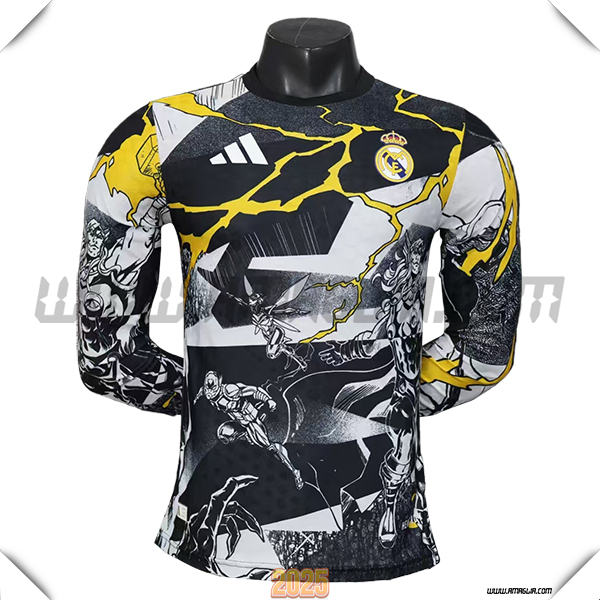 Maglia da Real Madrid Maniche Lunghe Edizione Speciale Nero/Bianco 2025/2026
