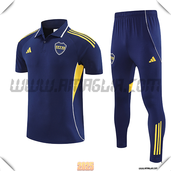 Kit Maglia Polo Boca Juniors Blu/Giallo 2025/26