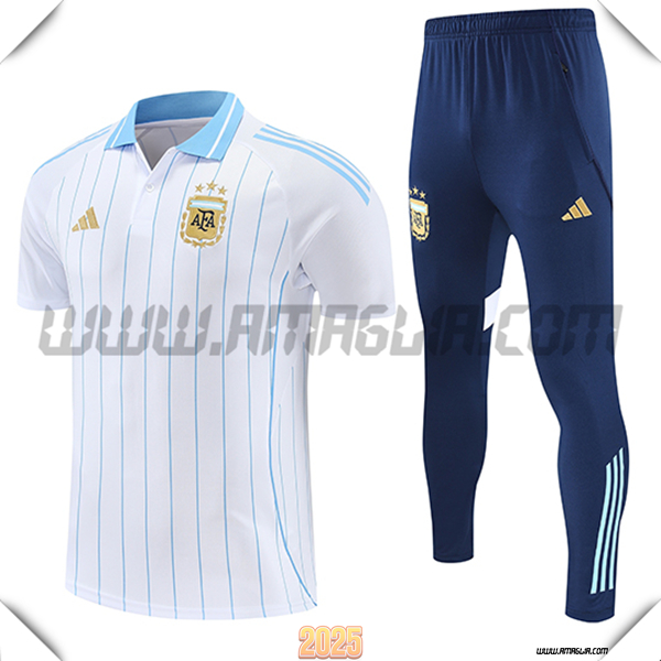 Kit Maglia Polo Argentina Bianco/Blu 2025/26