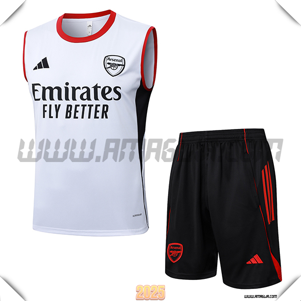 Kit Canotta Allenamento AC Milan Bianco/Rosso/Nero 2025/26