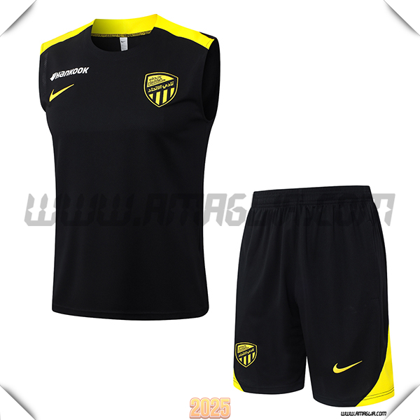 Kit Canotta Allenamento Al-Ittihad Nero/Giallo 2025/26