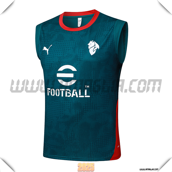 Canotta Allenamento AC Milan Verde/Rosso 2025/26