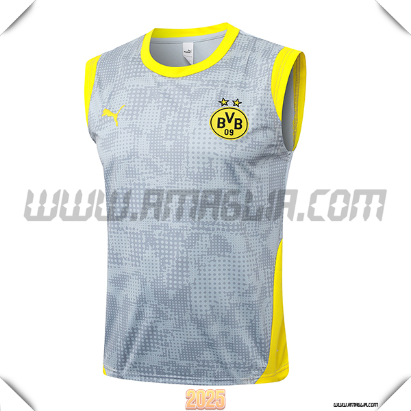 Canotta Allenamento Dortmund Grigio/Giallo 2025/26