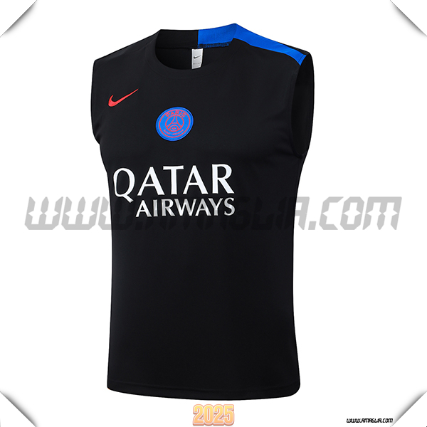 Canotta Allenamento PSG Nero/Blu 2025/26
