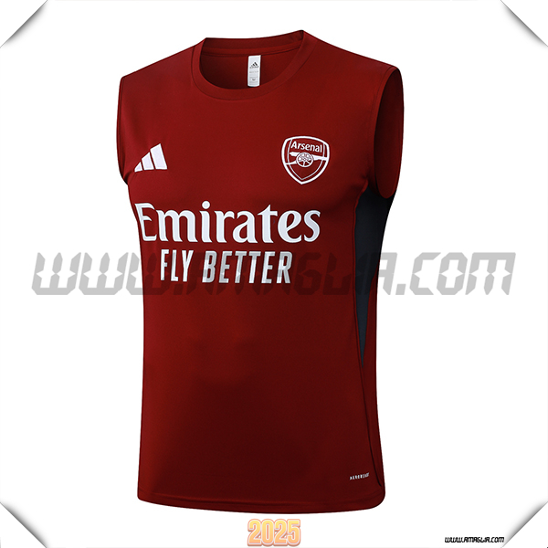 Canotta Allenamento Arsenal Rosso/Nero 2025/26