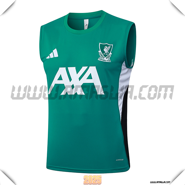 Canotta Allenamento FC Liverpool Verde/Bianco/Nero 2025/26