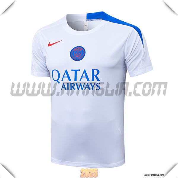 Training T-Shirt PSG Bianco/Blu 2025/26