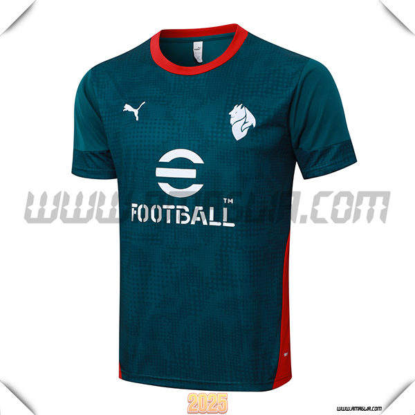 Training T-Shirt AC Milan Verde/Rosso 2025/26