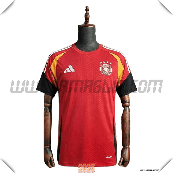 Training T-Shirt Germania Rosso/Giallo/Nero 2025/26