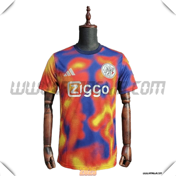 Training T-Shirt Ajax Rosso/Blu/Giallo 2025/26