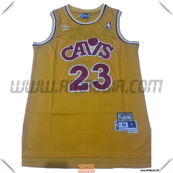 Maglia Cleveland Cavaliers (JAMES #23) 2025/26 Giallo/Rosso