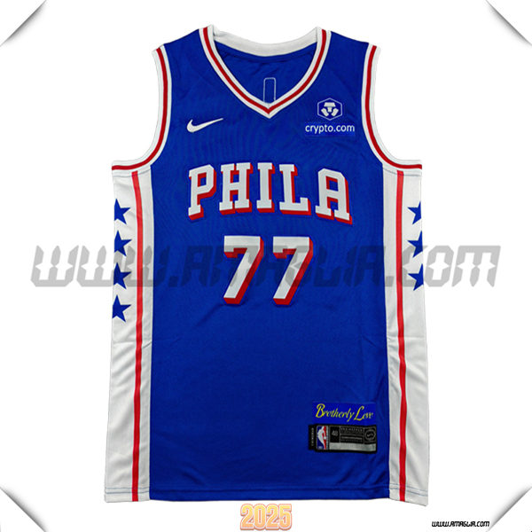 Maglia Philadelphia 76ers (EDGECOMBE #77) 2025/26 Blu/Bianco/Rosso
