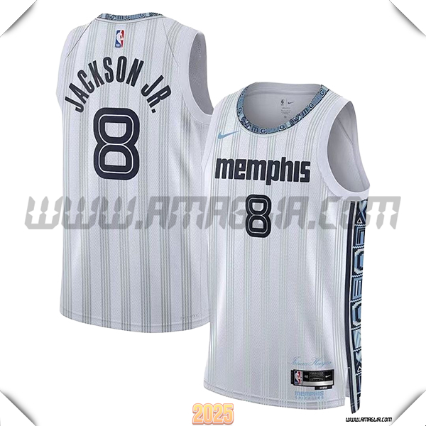 Maglia Memphis Grizzlies (JACKSON JR. #8) 2025/26 Bianco